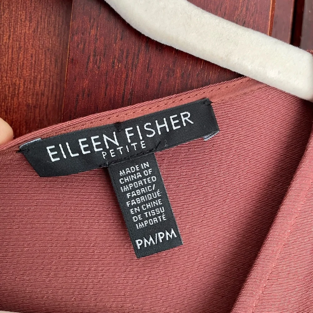 Eileen Fisher Rust Cropped Surplice Jumpsuit